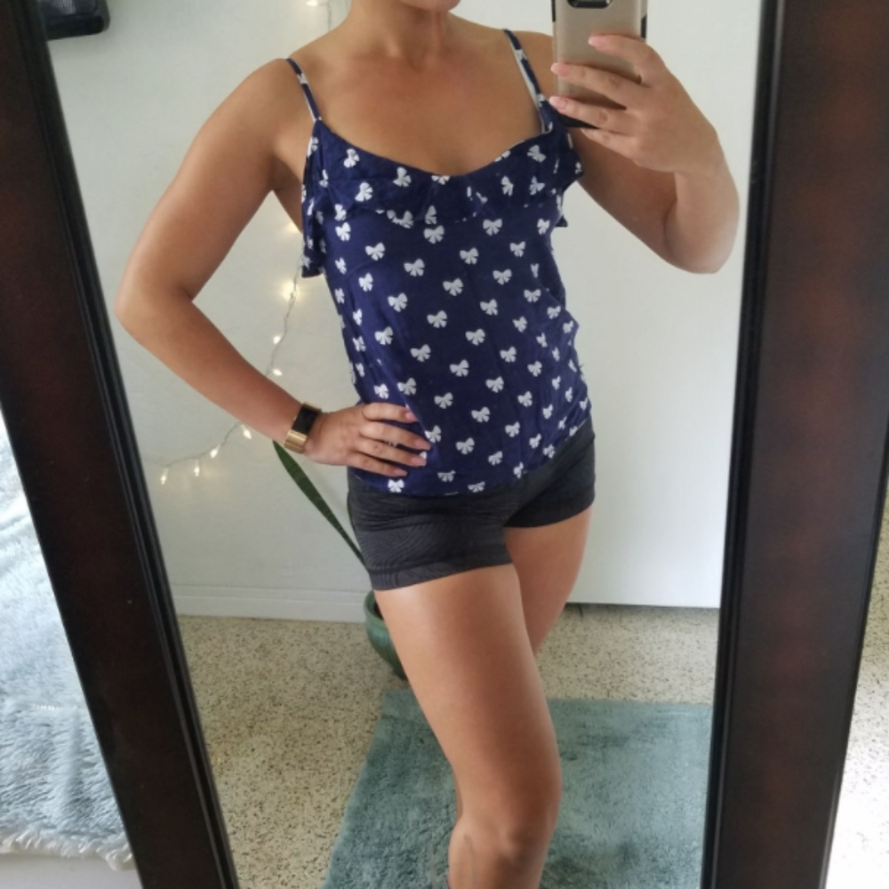 Navy H&M Bow Tank Top